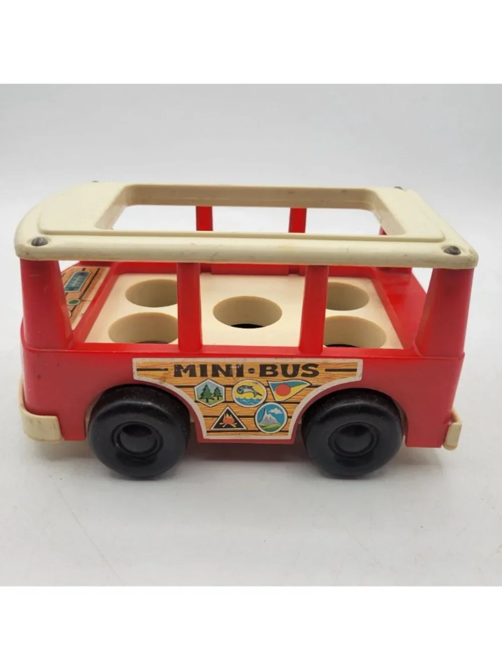 Fisher Price Play Family Lot of Vehicles - Mini Bus, Fire & Mail, Jet Fuel Cart